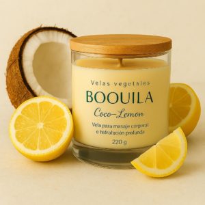 Vela de vidrio - Coco Lemon