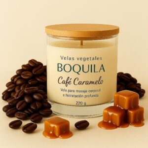 Vela de vidrio - Café Caramelo